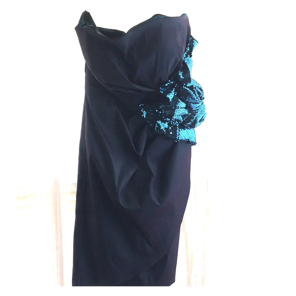 Betsy & Adam Strapless Prom Dress!